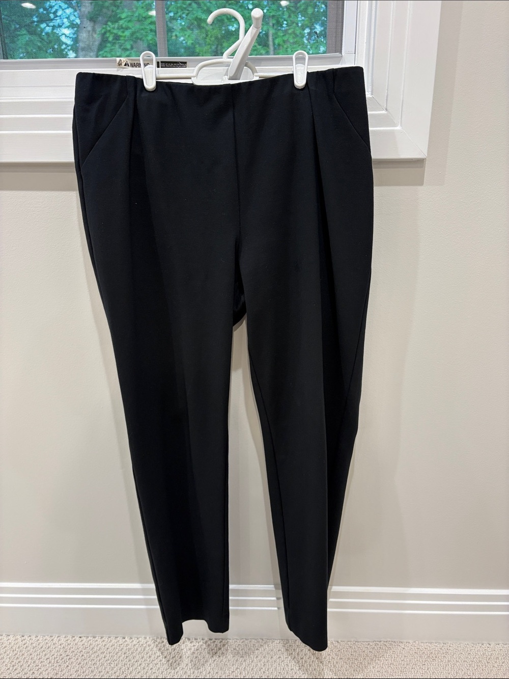 J. JILL Black Ponte Knit Slim Leg Pant Size Large